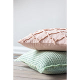 Coussin J-Line Wavy Diamonds - coton - rose clair