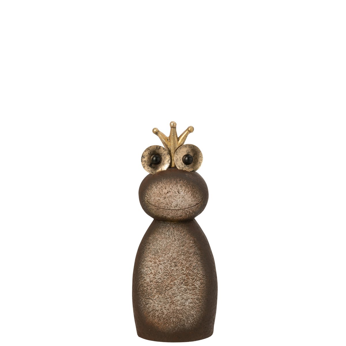 Figurine grenouille J-Line dans un jardin, ambiance naturelle