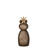 Figurine grenouille J-Line dans un jardin, ambiance naturelle