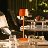 Lot de 4 lampes à poser orange rechargeables avec station