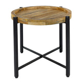 Table d'appoint table basse ronde ø46xH45cm structure métal Sioux
