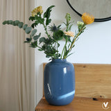 Vase Artic en verre bleu foncé et gris