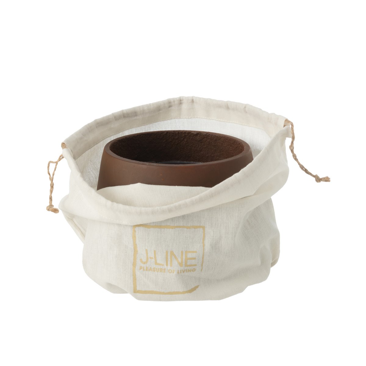 Bougie extérieure J-Line en ciment marron vue de face