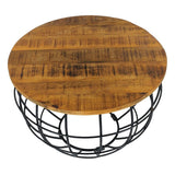 Table d'appoint table basse durable table de salon rond lexington Ø 55 cm cadre en métal solide