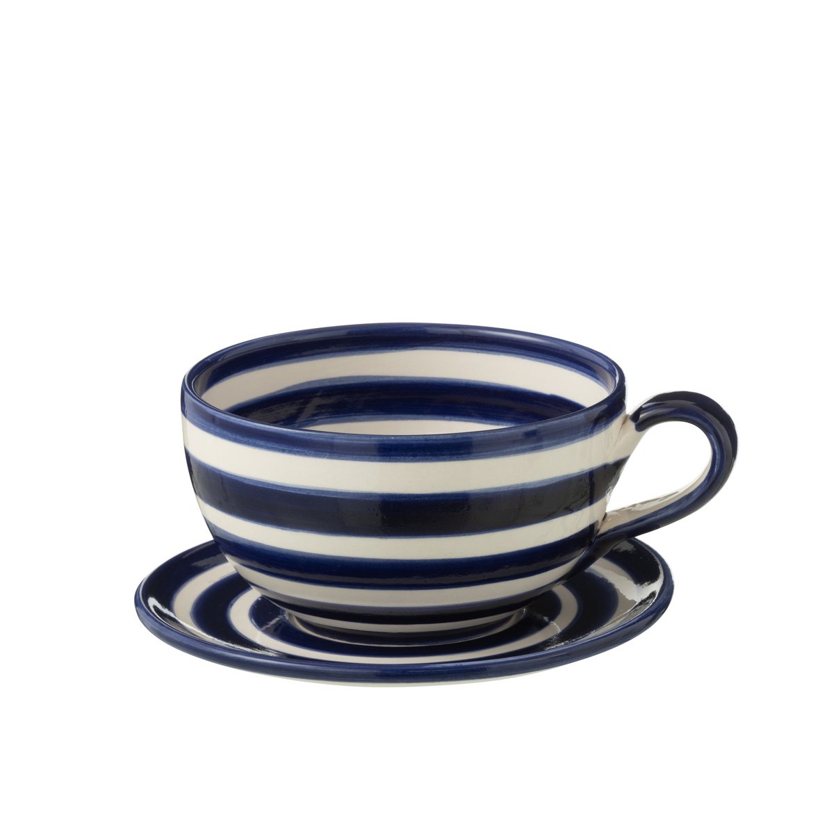 Ambiance conviviale avec la tasse J-Line Granada Stripes