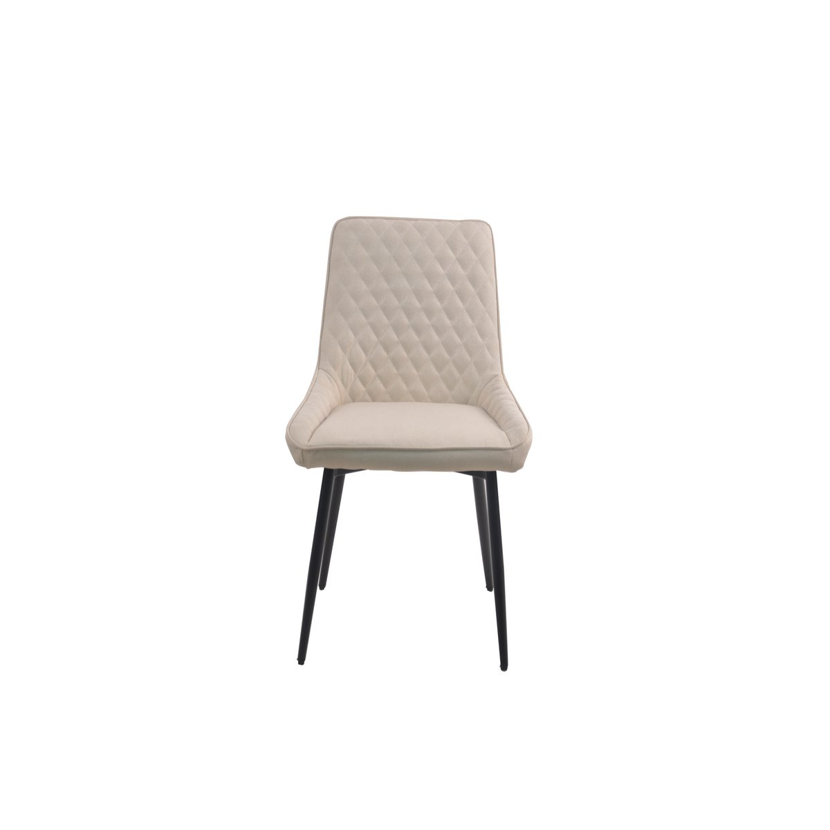 Chaise moderne en lot de 2 avec surpiqûre losange