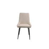 Chaise moderne en lot de 2 avec surpiqûre losange