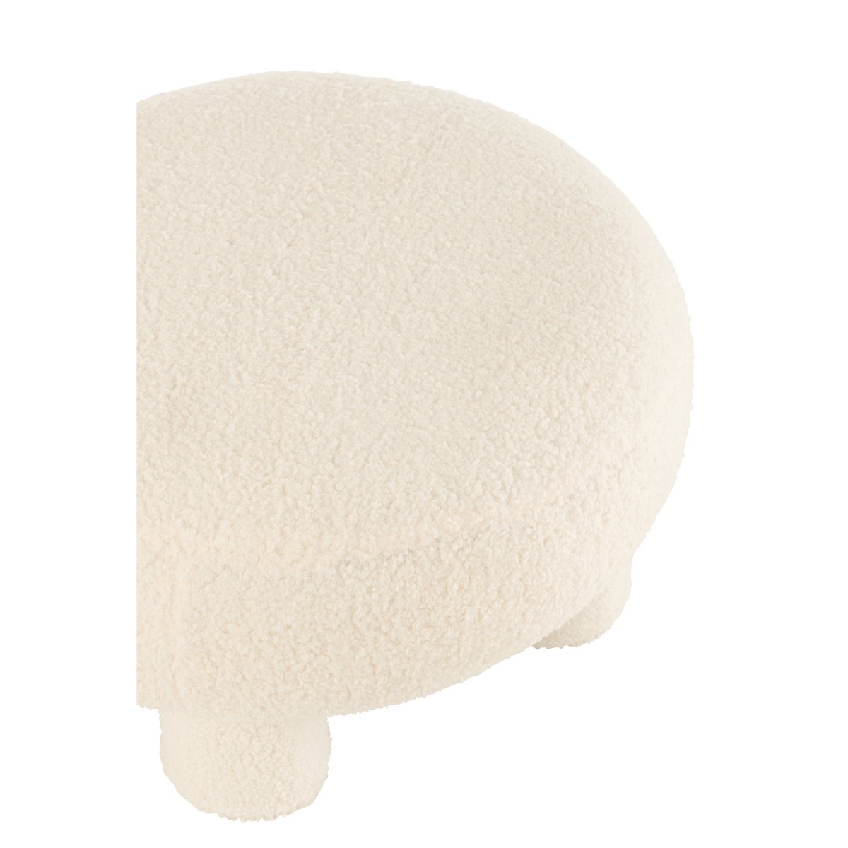 Tabouret J-Line rond blanc, vue latérale