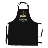 Tablier de cuisine Peps recylé Le gratin avec poche Noir 90 x 72