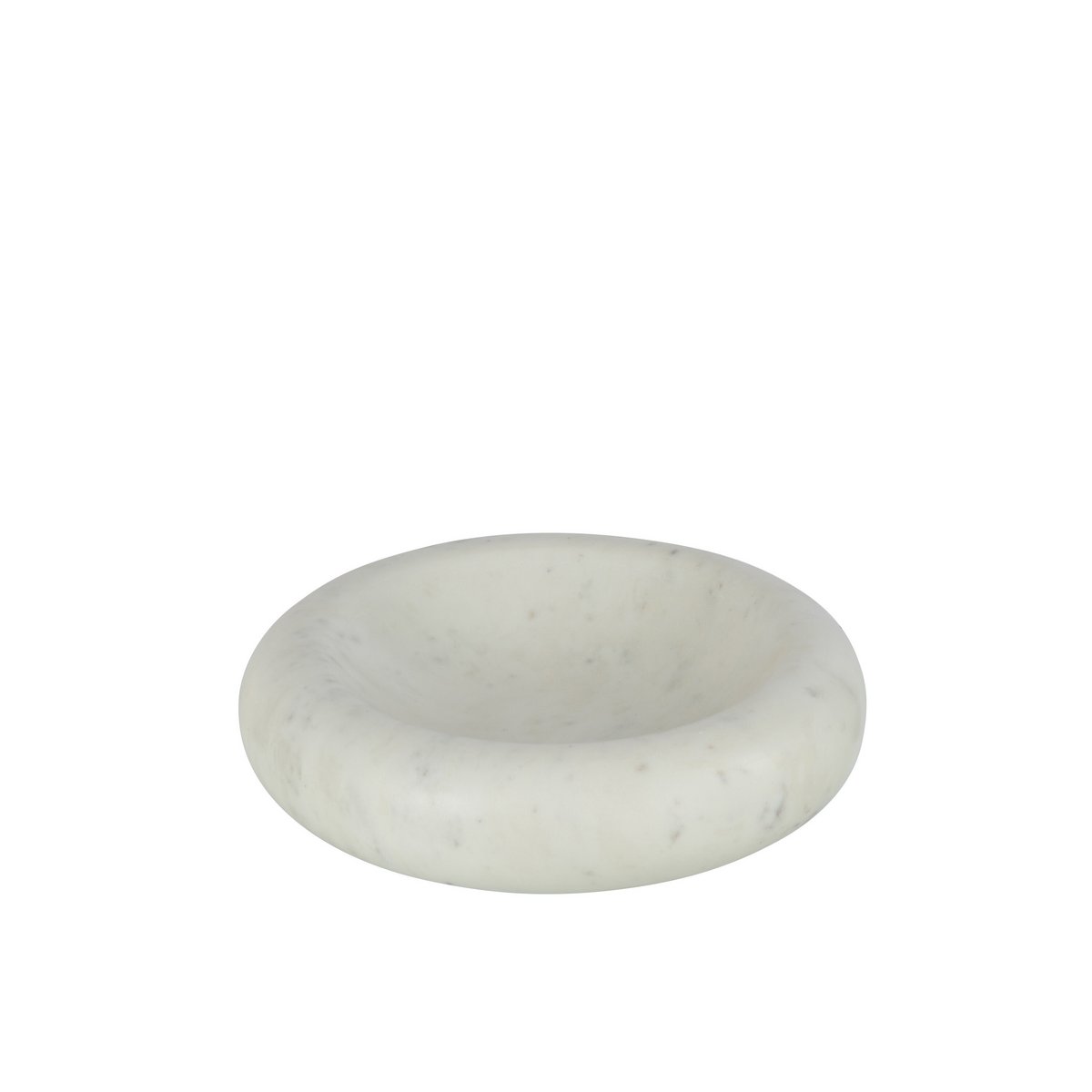 Bol rond en marbre blanc J-Line - ambiance de table
