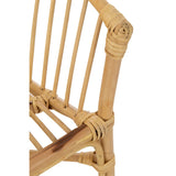 Vue latérale de la chaise haute Filou en rotin
