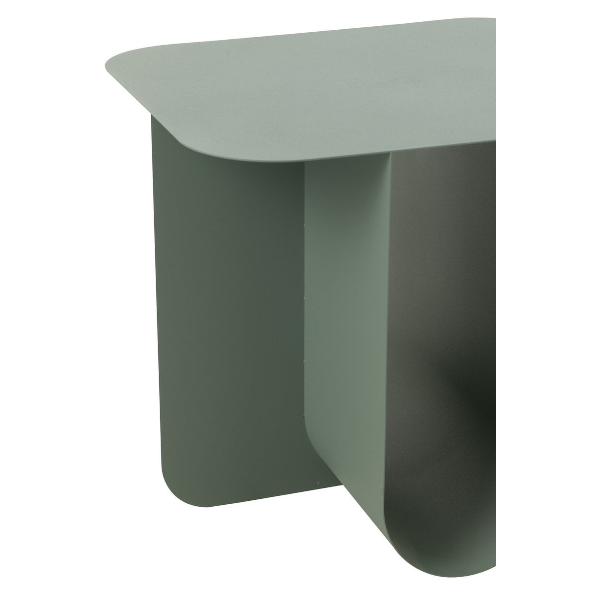 Table d'Appoint Carrée Métal Vert - ambiance salon