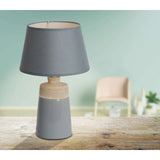 Lampe de table en céramique "Talia", lampe de table en céramique, beige / gris, avec socket E14, pour salle à manger, salon, couloir ou bureau, 31 cm de haut