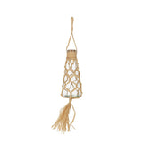 Suspension bouteille J-Line en verre naturel avec raphia, design élégant