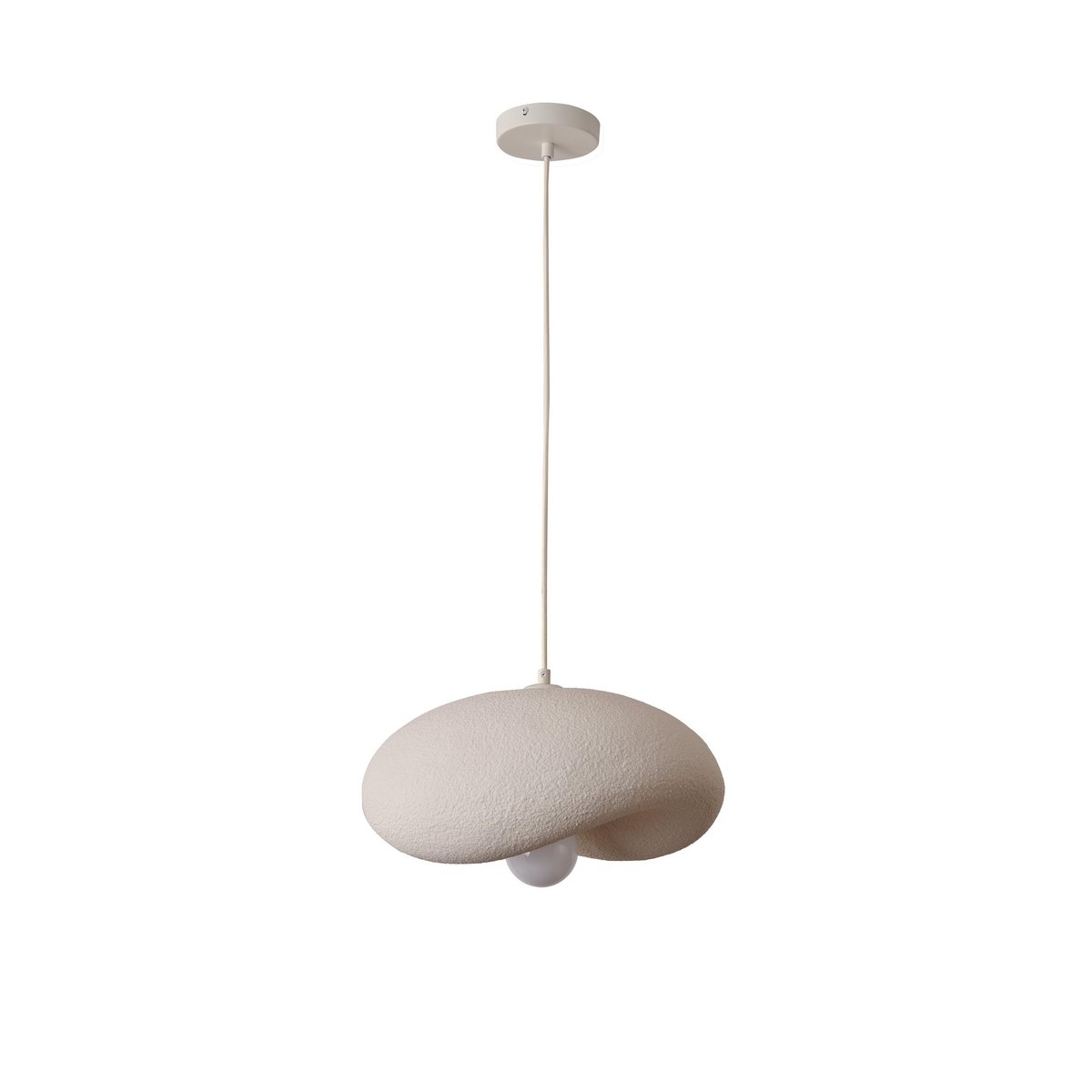 Lampe suspendue Nami 40 cm en beige, design organique et moderne.