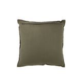 Coussin J-Line Poil de Vache en Cuir Olive - vue de face