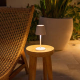 Lampe à poser rechargeable James en aluminium blanc
