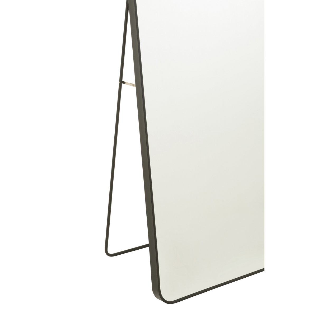 Miroir J-Line en verre et métal noir, détail du cadre élégant