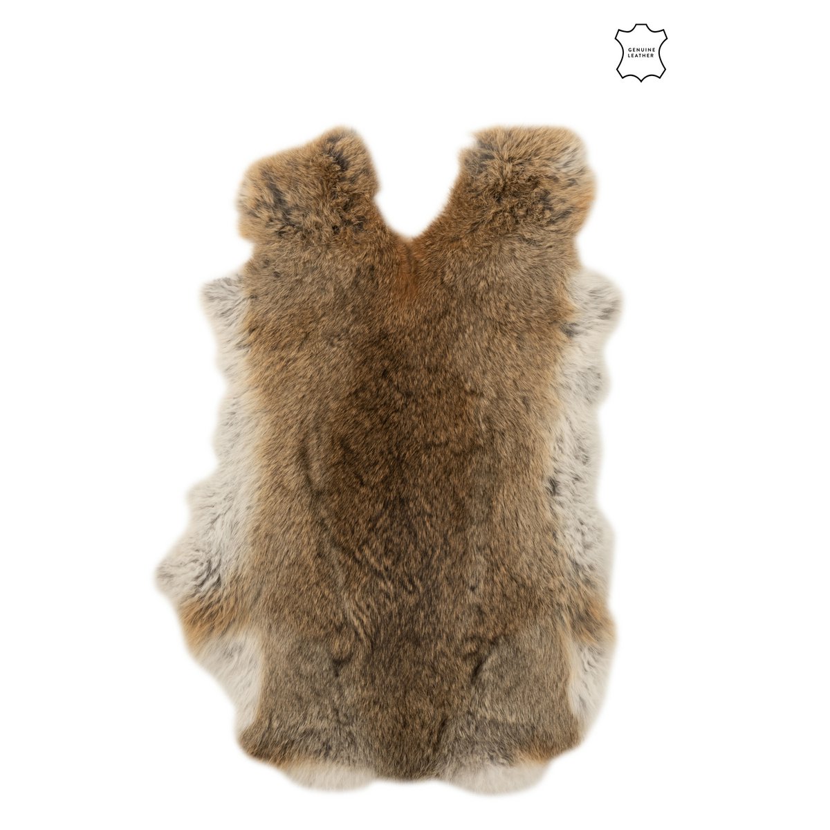 Tapis peau de lapin J-Line gris/marron, élégant et confortable