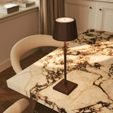 Lampe à poser rechargeable marron moka William