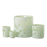 Lanterne J-Line Fleurs en verre vert, vue latérale