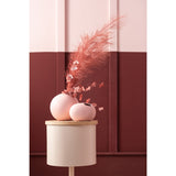 Vase en céramique rose J-Line, gros plan sur la texture