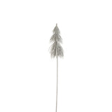 Branche sapin pailletée argentée J-Line avec détails de paillettes