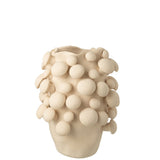 Vase J-Line Fungi avec fleurs, ajoutant une touche de nature à votre décoration.