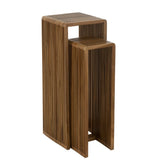 Texture du bois naturel sur la table J-Line Cube