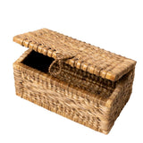 Panier de coffre | Panier à Linge avec Couvercle KELANA en Jacinthe d'Eau (2 tailles)