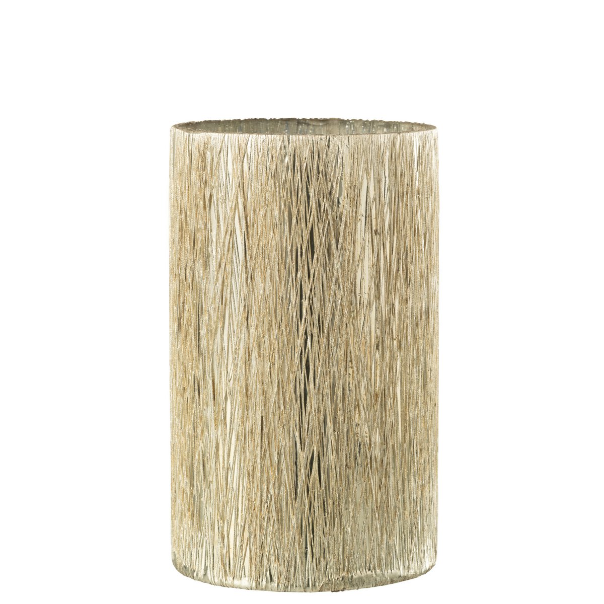 Lanterne en verre argenté J-Line vue de face avec détails de finition