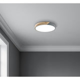 Plafond LED "Bornéo", Ø 31 cm en métal et en plastique en gris, LED intégrés, éclairage pour le salon, couloir et bureau