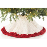 Ambiance festive avec la jupe de sapin J-Line en blanc et rouge
