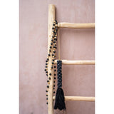 Les Perles en Bois avec Pompon en Coton - Noir