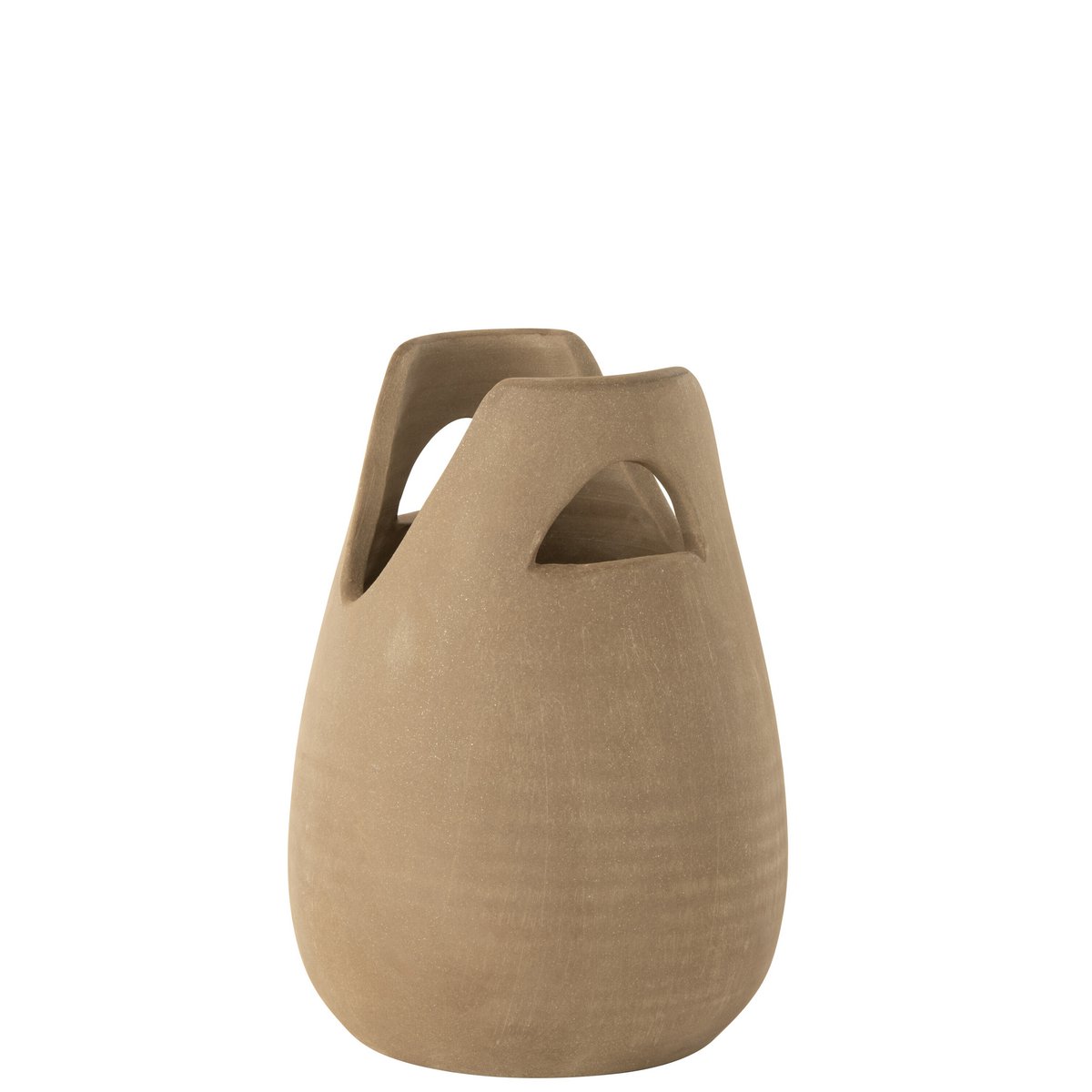 Vase décoratif J-Line beige, vue de profil, style contemporain
