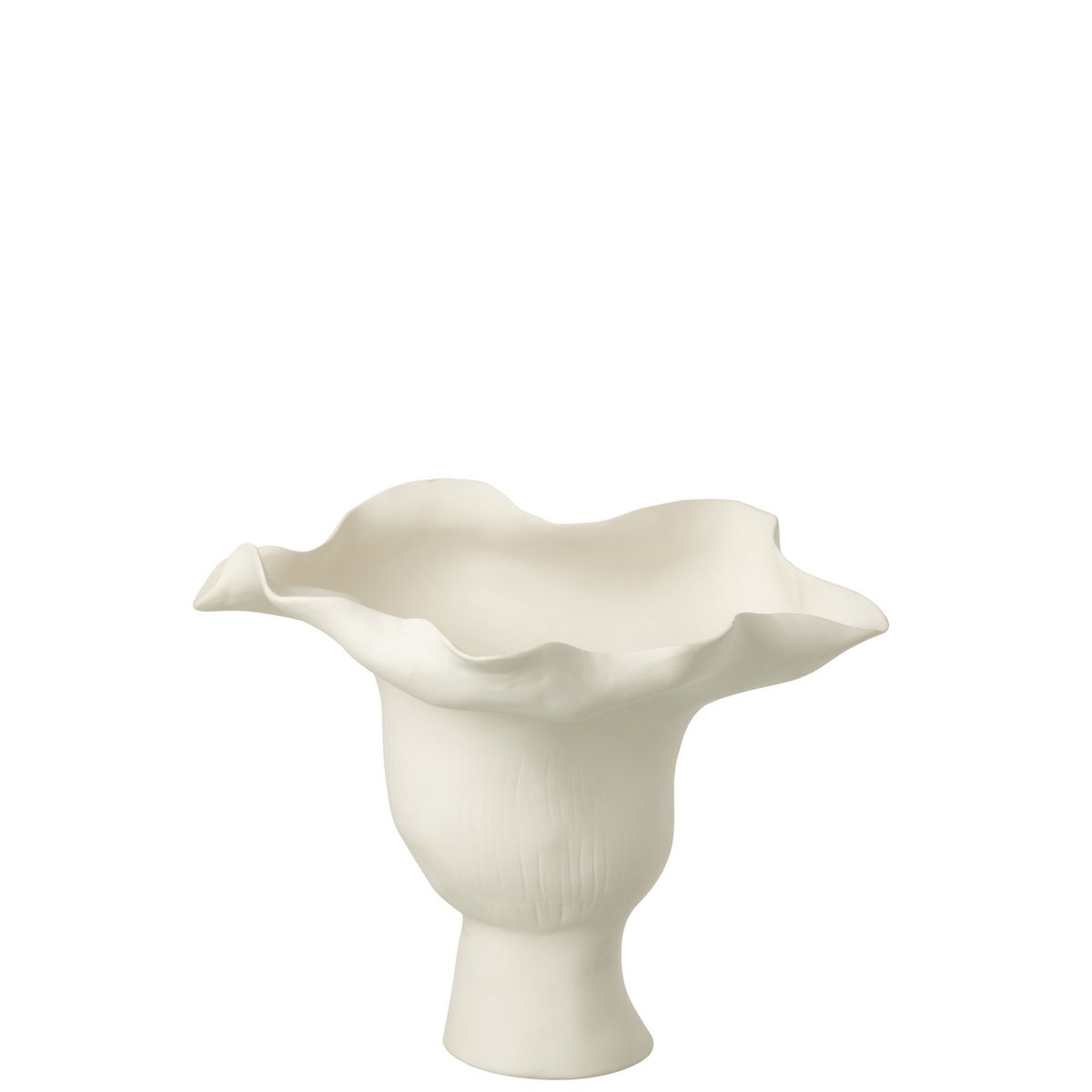 Vase J-Line Heliix blanc en céramique, design moderne et élégant