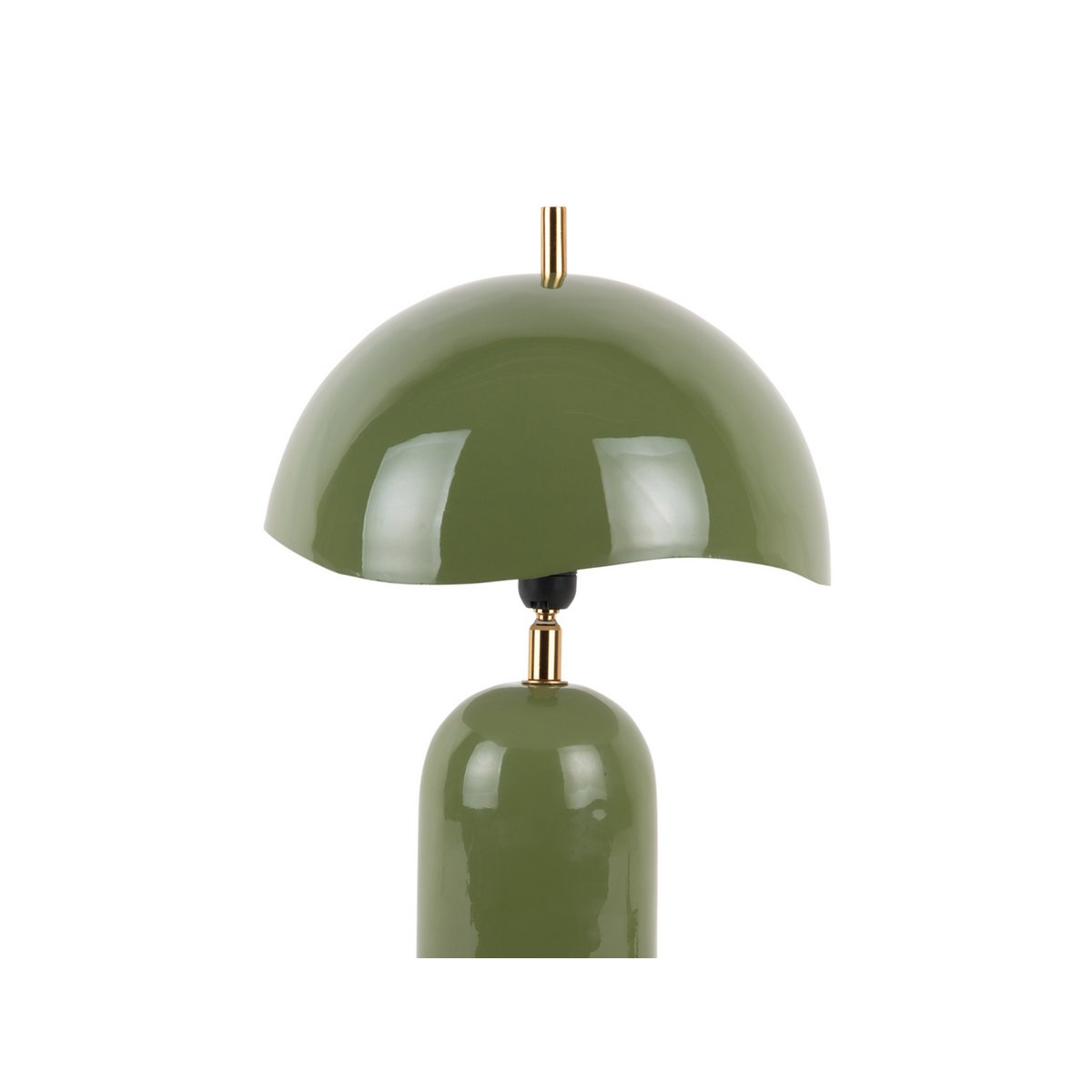 Détail de la finition Lovel de la lampe de table Cher, couleur verte