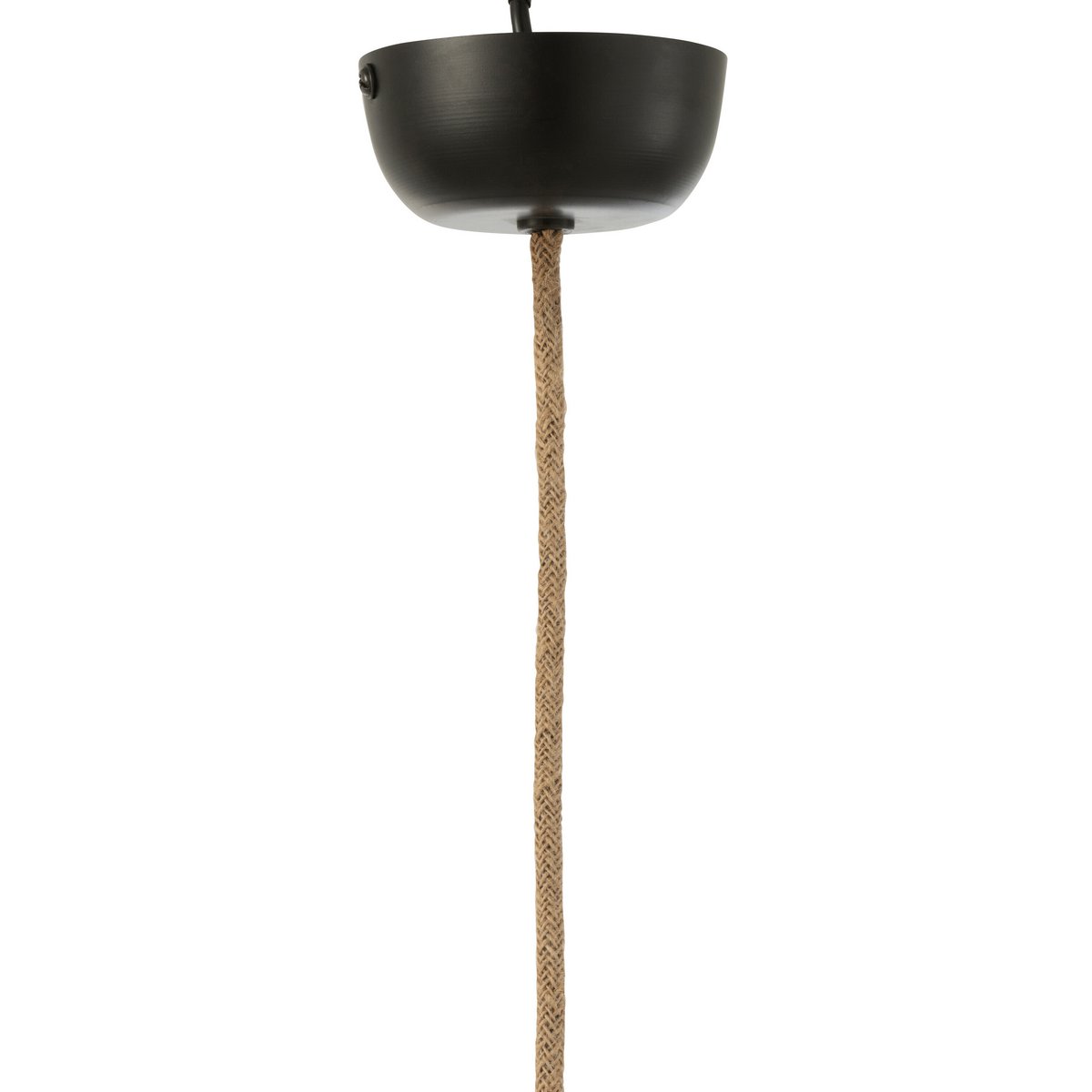 Vue d'ensemble de la lampe suspendue dans un salon élégant