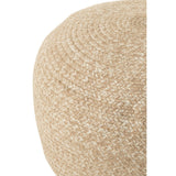 Pouf J-Line Miami d'extérieur - polyester - naturel/blanc