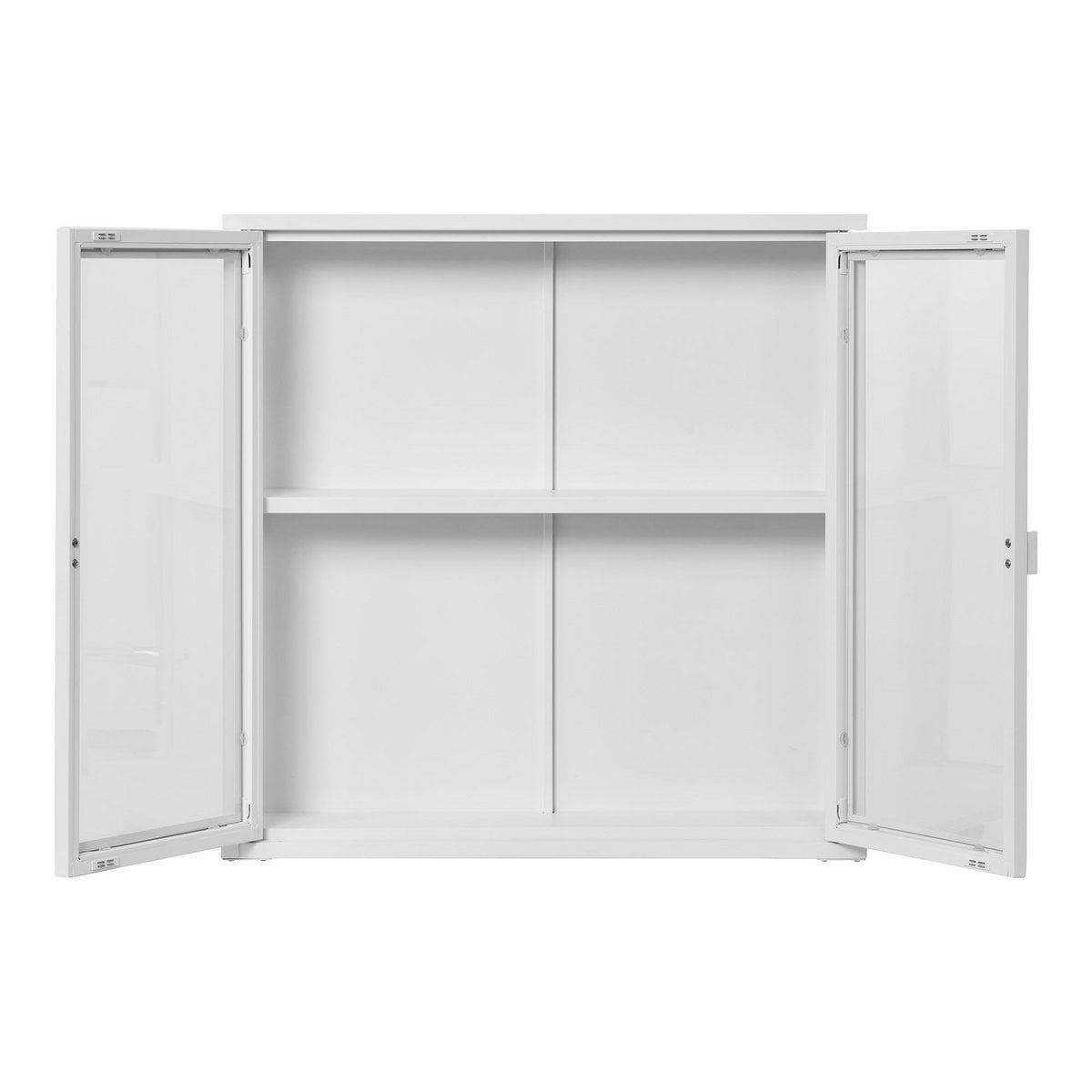 Détail des portes vitrées de la vitrine Brisbane, style moderne