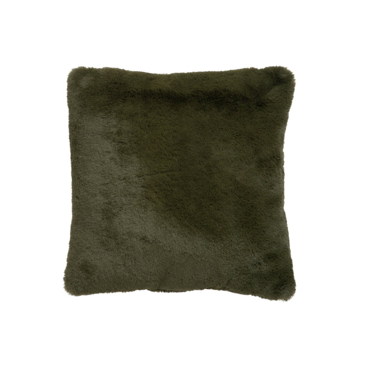 Coussin J-Line vert, vue en perspective sur table basse