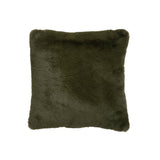 Coussin J-Line vert, vue en perspective sur table basse