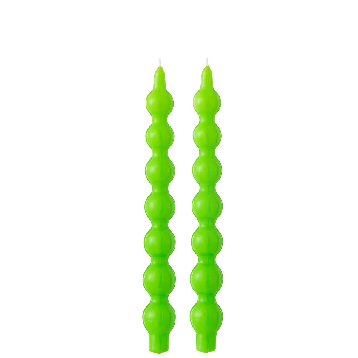Bougies J-Line Kalebas vertes, mise en scène décorative