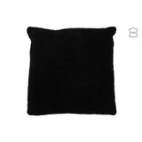 Coussin J-Line tissé en cuir noir, vue avant