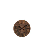 Vue latérale de l'horloge J-Line, mettant en valeur l'épaisseur et la finition en bois