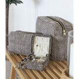 Boîte à Bijoux Marrakech - Mélange de Marrons, 100% Polyester, 11x11x6.5cm