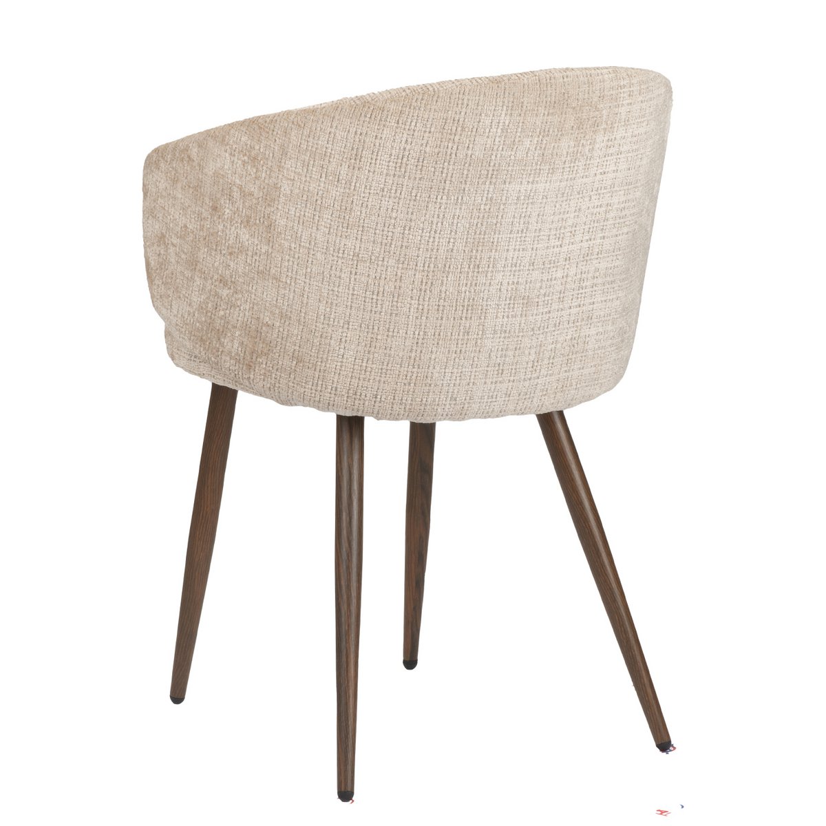 Chaise Luna crème à côté d'une table moderne