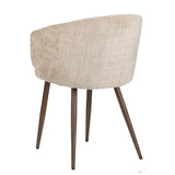 Chaise Luna crème à côté d'une table moderne
