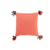 Coussin Chindi Pompon rose de J-Line avec texture douce