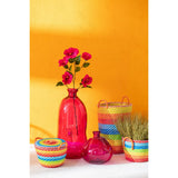 Vase Bulle J-Line avec des fleurs - décoration élégante